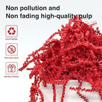 2LB Crinkle Cut Paper Shred Filler for Bag Gift Box Basket Confetti Paper Shreded Stuffing Decoration for Valentine's Day(Red)