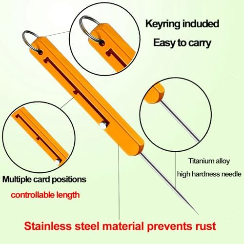 Portable Titanium Toothpicks,Retractable Toothpicks Reusable Pocket Metal Toothpick with Stainless Steel Toothpick Holder Keychain Telescopic Toothpicks (3 Pieces)