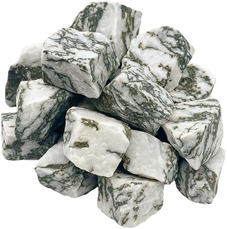 Amazing Gemstone Tree Agate Raw Crystals and Healing Stones, Natural Rocks for Tumbling and DIY Raw Stones and Crystals (1 Piece)