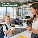 T4U Thank You for Helping Me Grow, 1 Pack Thank You for Helping Me Grow Gift for Teacher, Mini Succulent Pots for Plant Lovers,Thanksgiving Teacher Gift, Small Cactus (3.5 Inch)