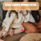 50Pcs Brand Adhesive Bandages Heart Shaped Fabric Bandages Waterproof and Breathable Care Patches for Kids and Adults 2.32 X 1.69 in