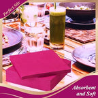 Perfect Stix - 2 Ply Burgundy-100ct 2 Ply Burgundy Napkin-100 Paper Cocktail Beverage Napkins, 2-Ply, Burgundy (Pack of 100)