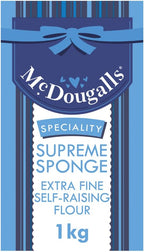 McDougalls Supreme Sponge Self-Raising Flour, 1 kg Bag (Pack of 1)