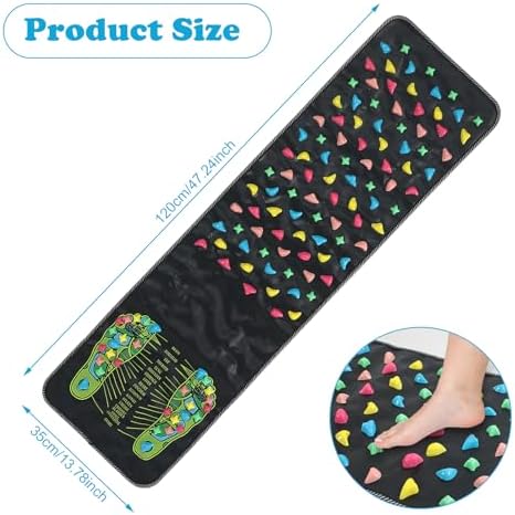 AQQHSAIN Foot Massage Mat Foot Acupressure Mat Acupressure Foot Pad for Relax Body Reflexology Walk Stone Foot Massage Mat for Long Sitting Elderly Students and Office Workers