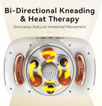 Stomach Massager for Digestion, Abdominal Massager with Heat, Electric Hands-Free Belly Massage Machine to Relieve Bloating, Period Pain and Constipation