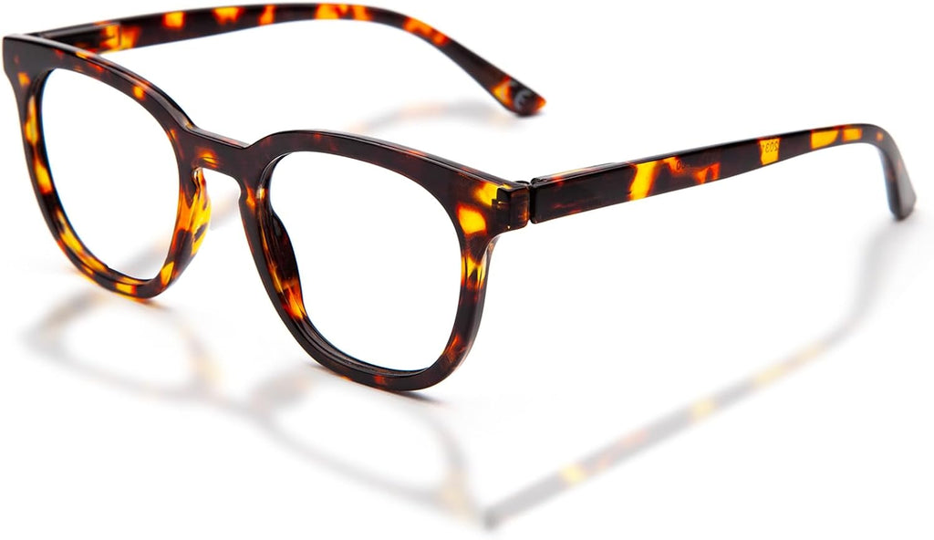 LianSan Reading Glasses for Women - Stylish Blue Light Blocking Computer Readers with Spring Hinge(Tortoise,1.0x)