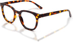 LianSan Reading Glasses for Women - Stylish Blue Light Blocking Computer Readers with Spring Hinge(Tortoise,1.0x)