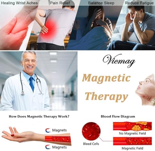 Vicmag Copper Bracelet for Women Ultra Strength Magnetic Bracelets with Effective Magnets 99.9% Pure Copper Jewelry Present with Adjustment Tool