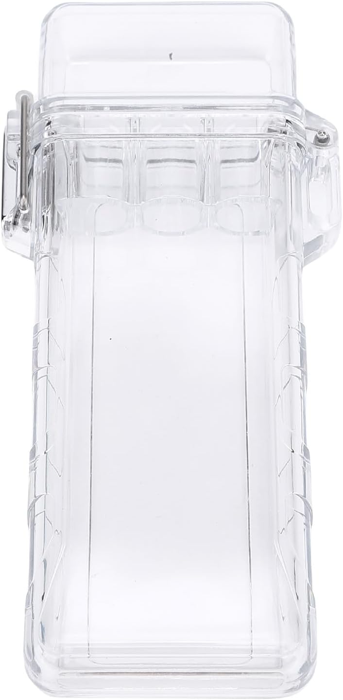 Pwshymi Water Proof Compact Storage Box for Outdoor Activities, Plastic Clear Holder Case for Camping Travel