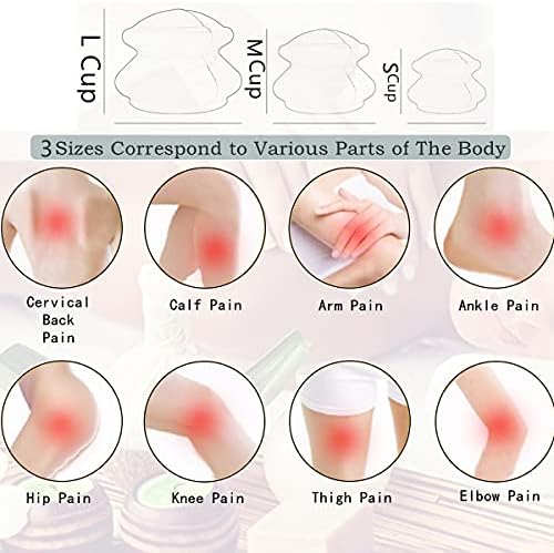 6 Sizes Cupping Therapy Set-Professional Cupping Therapy Studio and Household Silicone Cupping Set, Stronger Suction, Suitable for Myofascial Massage, Muscle, Nerve, Joint Pain