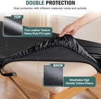 PU Leather Massage Table Cover Fitted with Elastic Band, Waterpoof Oilproof, 77x31.5 in Massage Bed Cover Protector, ONLY Fits 77in/195cm Length for Tattoo/Spa/Lash Bed, Wipeable Waxing Table Covers