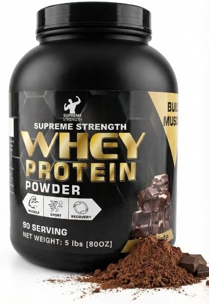 Whey Protein Powder 5 lbs – Premium Whey Isolate & Concentrate – 25g Protein for Muscle Gain & Recovery – Rich Chocolate Flavor – Proteína/Extreme for Fitness & Workout