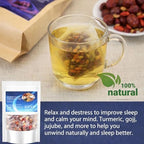 Ziziphus Sleep Tea(Sour Jujube Seed),ZaoRen LianZi Good Night Tea| Deep Sleep Aid | Caffeine-Free Calming Herbal Blend For Sleep (30PCS)