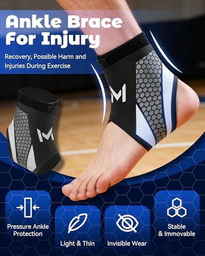 Ankle Brace for Men Women, Adjustable Stabilizer for Sprained Ankle Support, Breathable Low-Profile Lace Up Brace with Straps to Prevent Rolling, for Basketball Running & Sports (Green)