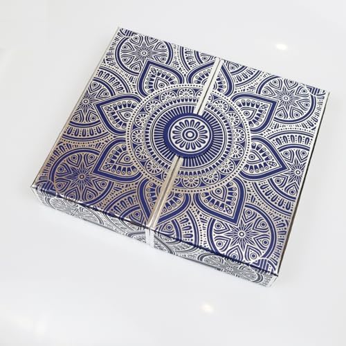 Empty 25 Days Advent Calendar EID Ramadan To Fill Yourself Gift Packaging Box (blue)