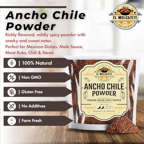 Chile Powder Ancho, Guajillo, Chipotle Variety Pack 4oz Each – Traditional Mexican Chili Powders – Bold, Authentic Flavors for Sauces, Marinades, and Rubs – By El Molcajete