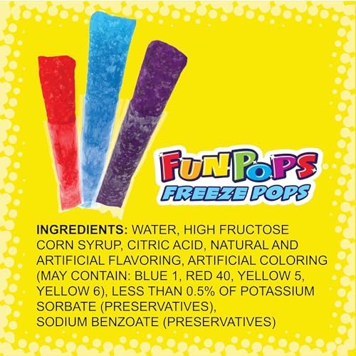 FunPops Freeze Pops, Refreshing Fat Free Popsicles, Variety Pack, 2 oz, 48 Count Box