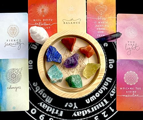 QINJIEJIE 0.9Lbs 7 Chakra Raw Crystals Natural Rough Stones Bulk Large 1" Rocks Reiki Gemstones Fountain Rocks for Tumbling Cabbing Polishing Wire Wrapping Wicca Garden Decoration