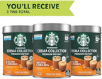 Starbucks Crema Collection Premium Instant Salted Caramel Flavored Instant Coffee, 100% Arabica Beans, 3 Tins (7.12 Oz Each)
