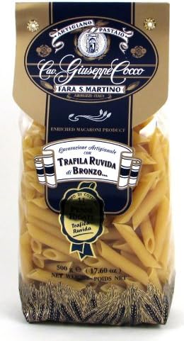 Giuseppe Cocco (6 pack) Penne Rigati Artisan Pasta hand-made slow dried in 500g bags from Italy