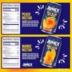 Jumex Mango Nectar Juice & Peach Nectar - Made with Fresh Fruit Puree - Tropical Fruit Juice Concentrate for Smoothie Mix, Cocktail Mixers & Kids Beverages - 11.3oz, 12 Pack Canned Drinks