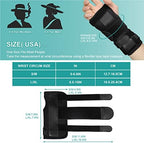 Wrist Thumb Brace Heating Pad for Arthritis and Carpal Tunnel Relief, Heated Wrap for Sprains Trigger Thumb, De Quervain's Tenosynovitis, Tendonitis Wrist Hand Pain Relief(No Battery)（L）