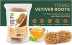 Vetiver Root/Dried Khus-Khus/Vetiveria Zizanioides (50 Grams), Young Roots Not Aged Matured Roots, Natural Herbal Coolant - Way4Organic (1 Pack)