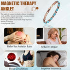 Copper Magnetic Anklet for Women, Pure Copper Ankle Bracelet with Magnet (1)