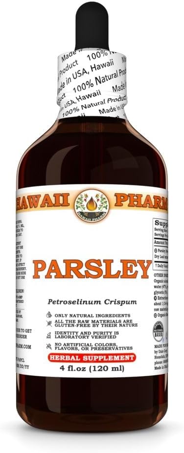 Parsley (Petroselinum Crispum) Dry Leaf Tincture, All Natural, Vegan, Pure Liquid Extract - 4 fl.oz