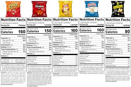 Frito-Lay Classic Mix Variety Pack, Single Serve Snack Bags (Pack of 21)