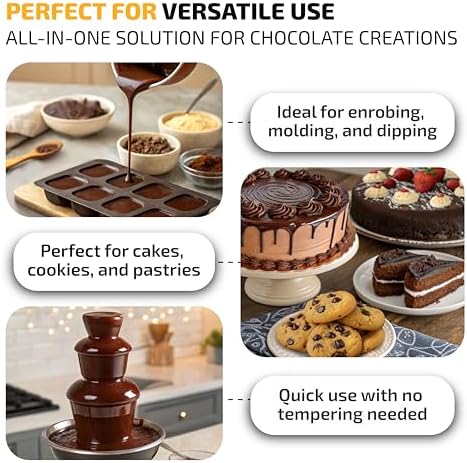 OLDSOUL Chocolate Compound Buttons 2.2 lb | Dark Chocolate 17% Real Cocoa | Smooth Melting | Perfect for Baking & Desserts (2.2 Lbs, Dark Chocolate)