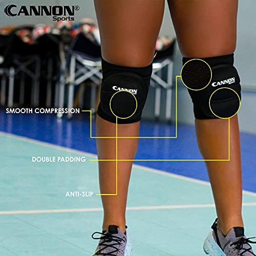 Cannon Sports Pro Volleyball Knee Pads – Thick Padded Sponge for Extra Support – Breathable Anti-slip Collision Avoidance Pro Knee Pads – Volleyball, Wrestling, Working & More