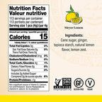 Chimes Meyer Lemon Ginger Chews Candy, 1-Pound Bag