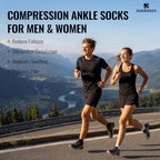 Copper Ankle Compression Socks for Men and Women(6 pairs), Breathable Arch Support Short Running Socks