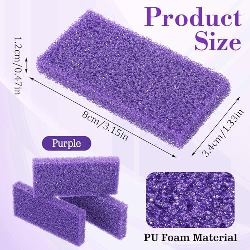 200 Pcs Purple Pumice Stone for Feet Disposable Foot Pumice Stone Bulk Foot Pumices Scrubber Dead Skin Pumices Foots Callus Remover for Feet Pedicure Foots Heel Exfoliator Tool Sponge Salon Home Use