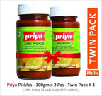 Priya Pickle Twin Pack - Lime (2 x 300 gm)