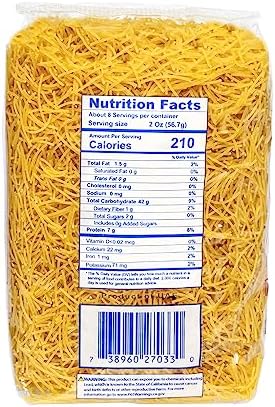 Tazah Vermicelli Noodles 15.87oz (450g) - Delicious, Nutritious, Quick-Cooking, Versatile Pasta - Ideal for Soups, Salads, Stir-Fry Dishes - Authentic Mediterranean Cuisine - Product of UAE