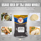 TAJ Urad Whole Dal | 4-Pounds | Black Gram