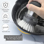 Palm Brush Refills for OXO Steel Soap Dispensing Dish Brush - 4 Pack Cleaning Replacement Brush Head for OXO Palm Brush(Grey)