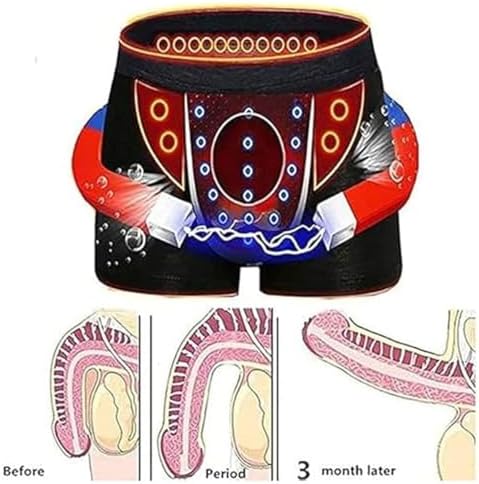 Men's Magnetic Therapy Underwear Briefs 3-Packs Tourmaline Prostate Therapy Panties Health Care Enlargement Panties