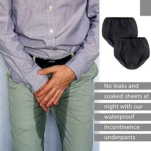 9 Pcs Waterproof Incontinence Underpants Plastic Pants Leak Proof Incontinence Underwear Adult Diaper Cover(XL,Black)
