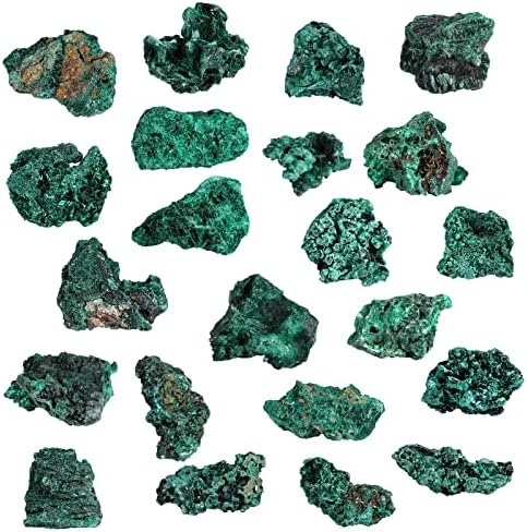 SUNYIK Natural Raw Malachite Crystal Cluster Stone, Healing Reiki Crystal Rocks Mineral Specimen for Home Decoration, 0.07lb