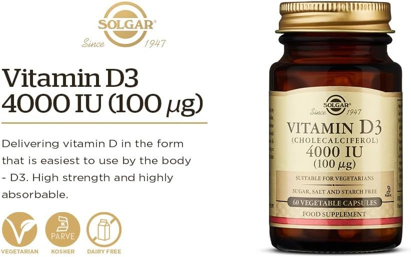 Solgar, Vitamin D3 (Cholecalciferol) 400 Iu, 100 Count