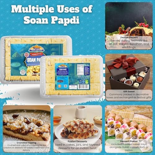 Rani Soan Papdi 8.7oz (250g) Traditional Indian Sweets, Ready to eat ~ All Natural | Non-GMO | Kosher | Indian Origin