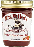 Mrs. Miller's Rhubarb Strawberry Jam 9 Ounce (Pack of 2)