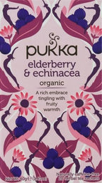 Pukka Elderberry & Echinacea Organic Herbal Tea, Perfect for Wellness Support, Caffeine Free, 20 Total Tea Bags (Pack of 2)