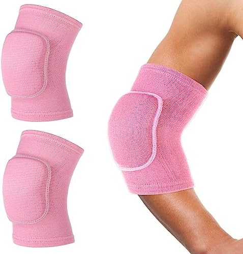 Pair of Elbow Pads with Thicken Sponge Padding Breathable Elbow Wraps Arm Brace Support Fitness Tendonitis Support Strap for Kids Child Girls Boys Teens Men and Women