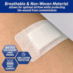 MED PRIDE Adhesive Island Dressing 2x3 in, Pack of 50 Sterile Bordered Wound Dressings, Highly Absorbent, Non-Stick, Latex-Free (2'' x 3.15'')