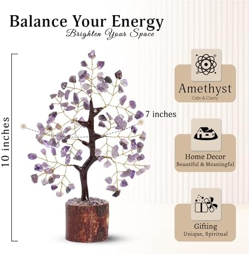Amethyst Crystal Tree - Gem Tree - Amethyst Tree - Money Crystals - Crystal Tree Feng Shui - Crystals Decor -