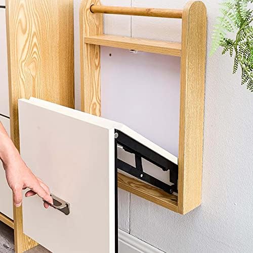 HanDuo Folding Chair Wall-Mounted Shoes Changing Stool Bench Solid Wood Hallway/Entryway Stool Bench Foldable with Support Legs